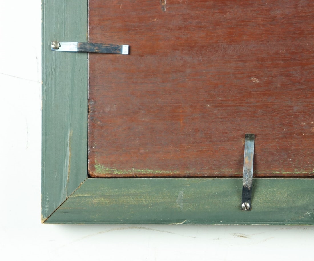 Artwork by Jean Julien Godenne, River Village Landscape, Made of oil on board