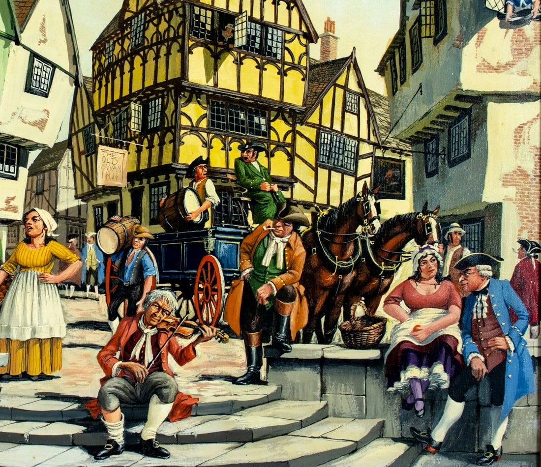 George Kingsley | Town Street Scene | MutualArt