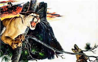 Mountain Lion in Pursuit - Robert Doares