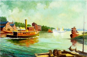 Harbor Scene - Lorna Zellers