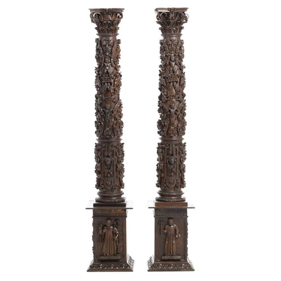 French School, 19th Century | Pair of Neo-Renaissance columns | MutualArt
