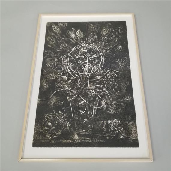 3 Karin Broker framed etchings- 41"H 28 3/8"W OD - Karin Broker