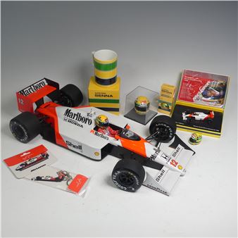 Ayrton Senna Collection, including; a  model of the McLaren Honda - Ayrton Senna