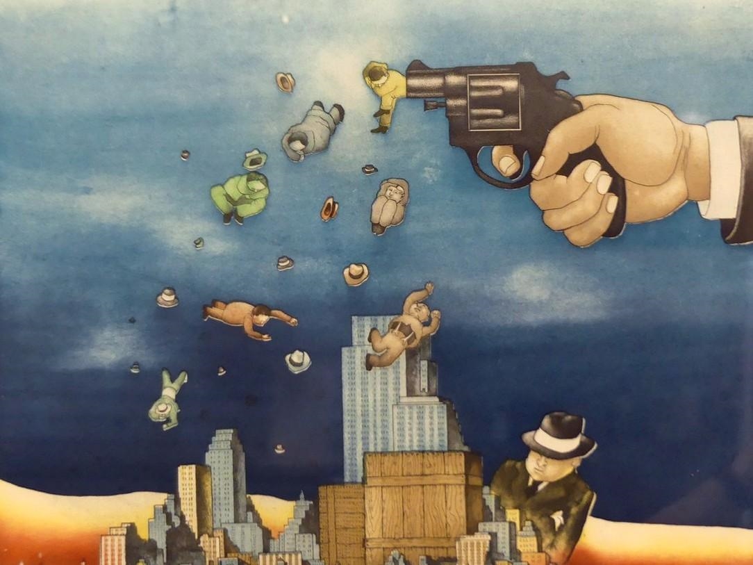 Artwork by Haim Kern, Untitled City, Made of aquatint etching