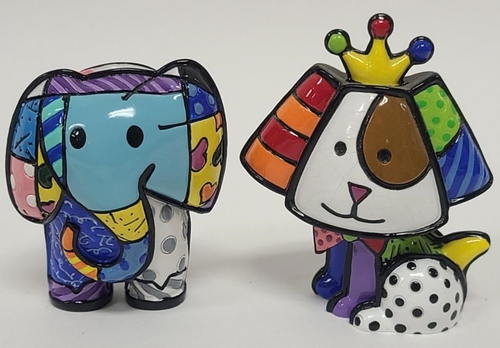 Romero Britto | 3 Small 2 Romero Britto Figures incl Royalty | MutualArt