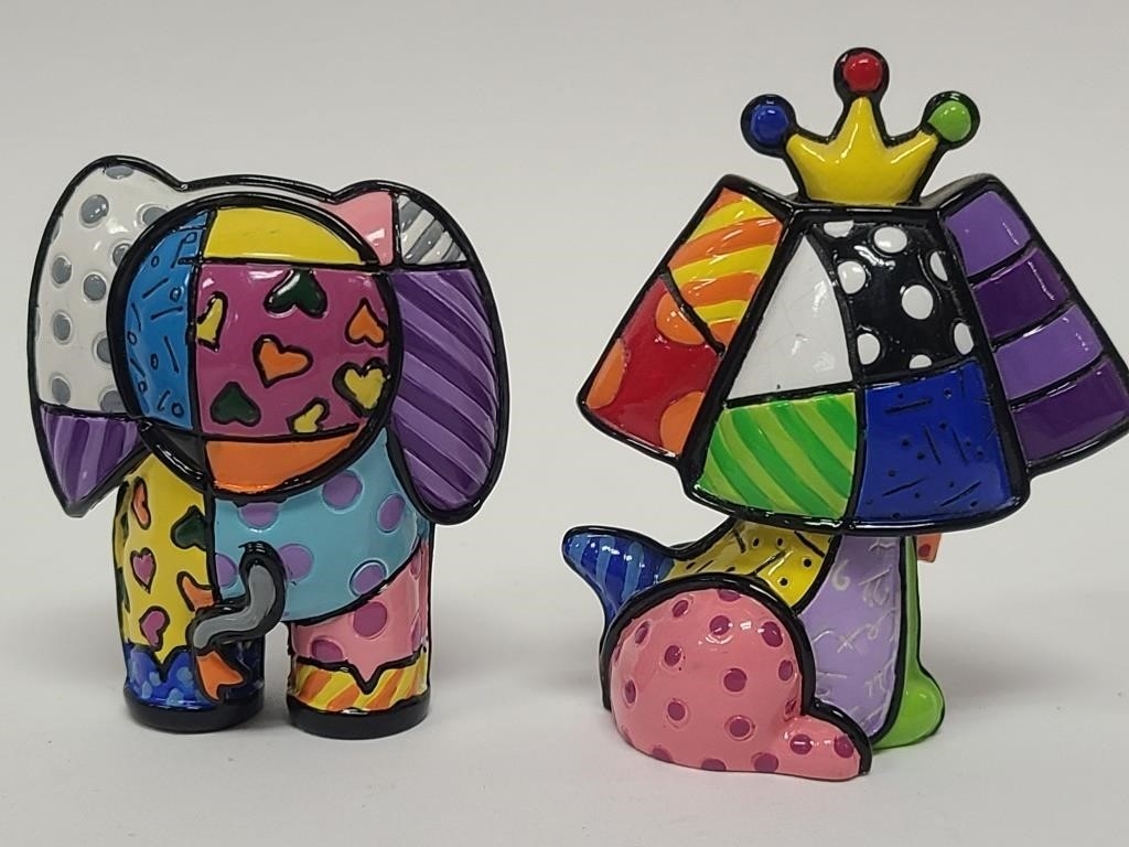 Romero Britto | 3 Small 2 Romero Britto Figures incl Royalty | MutualArt