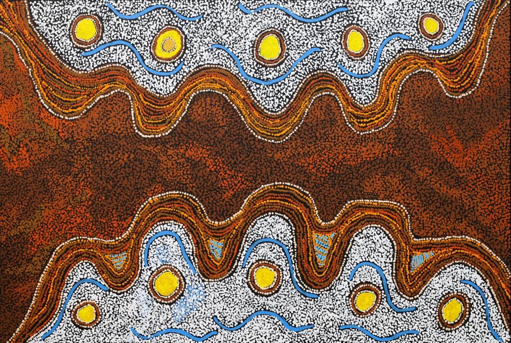 Artwork by Langaliki Robin, Soakage, Made of Acrylic on linen