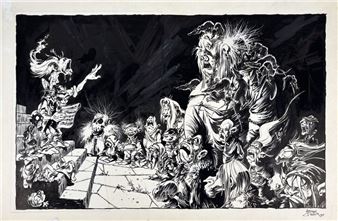 India ink Drawing signed and dated 87 lower right 33 x 50 cm - Arthur Qwak