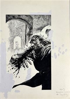 Illustration for the Shadowrun role-playing game, Malsum, published in Casus Belli 60 - Alberto Varanda