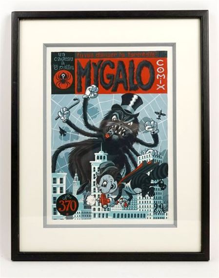 Illustration for a fake comic book cover published in Picou magazine between 2001 and 2005 by Pascal Mezzo Mesenburg, 2001 and 2005