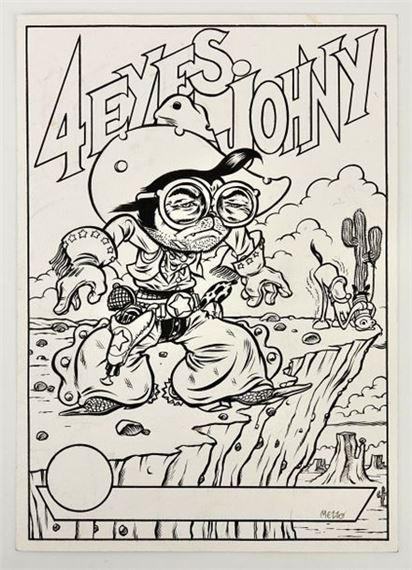 Illustration for a fake comic book cover published in Picsou magazine between 2001 and 2005 by Pascal Mezzo Mesenburg, 2001 and 2005