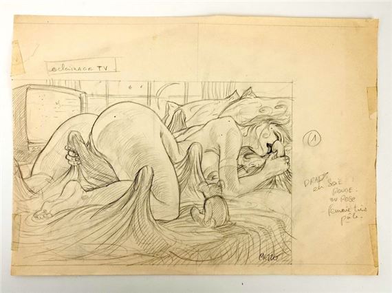 Research for an illustration of a nude woman by Pascal Mezzo Mesenburg