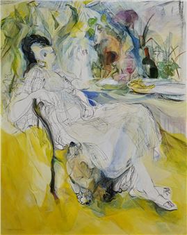 THE WOMAN WITH HER LITTLE COMPANION - Manar Al Shouha