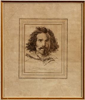 depicting a portrait of Giovanni Lorenzo Bernini - Italian architect - James Basire
