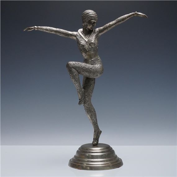 Demétre H. Chiparus | Art Deco Revival Silvered Dancer Sculpture in the ...