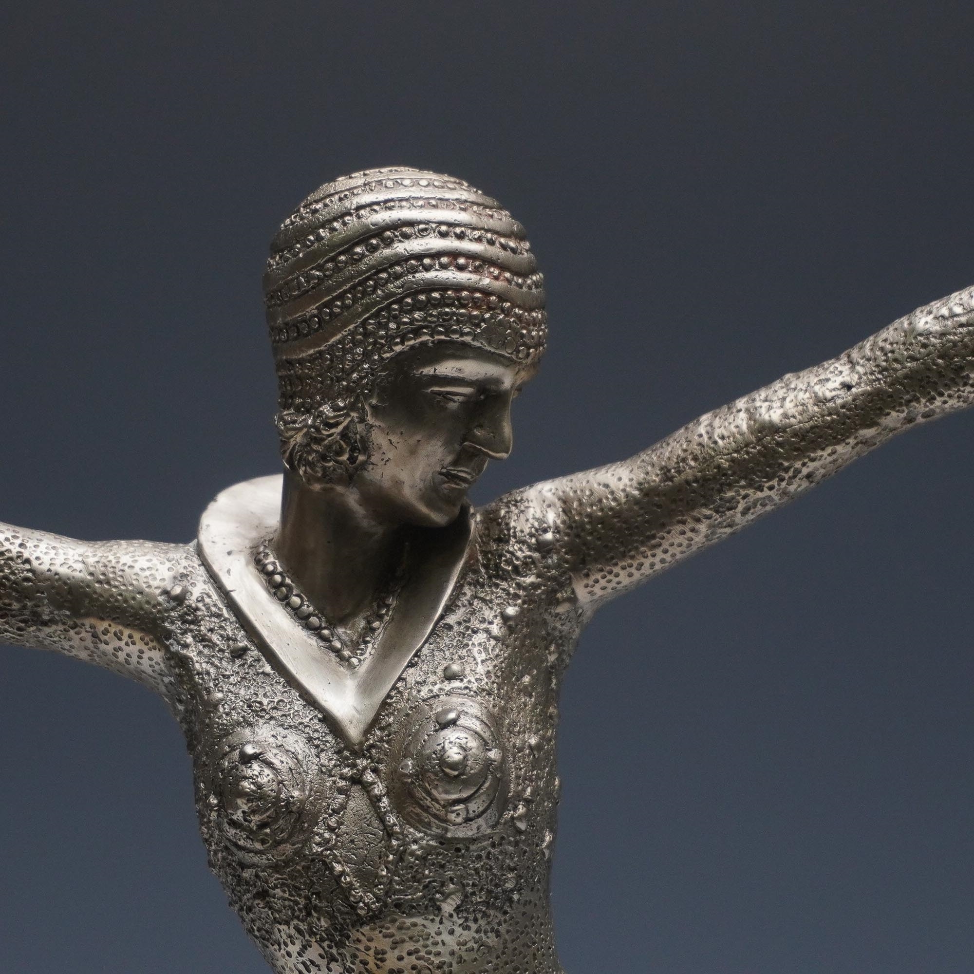 Demétre H. Chiparus | Art Deco Revival Silvered Dancer Sculpture in the ...