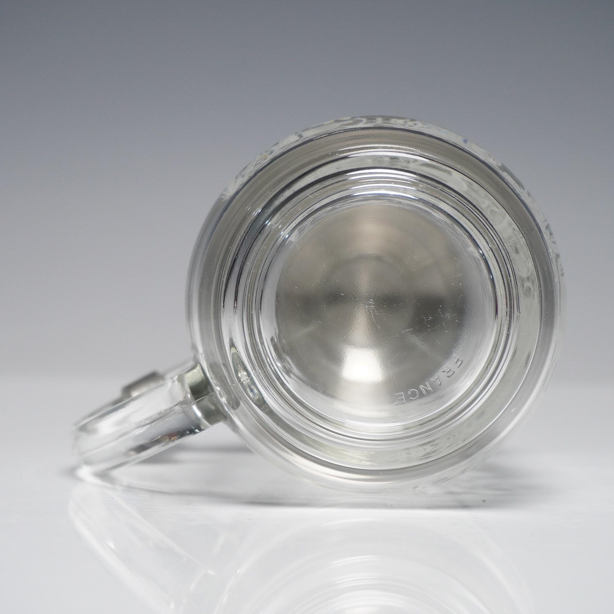 Stein | Etched Glass Beer Stein with Pewter Lid, Duck Finial (20th ...