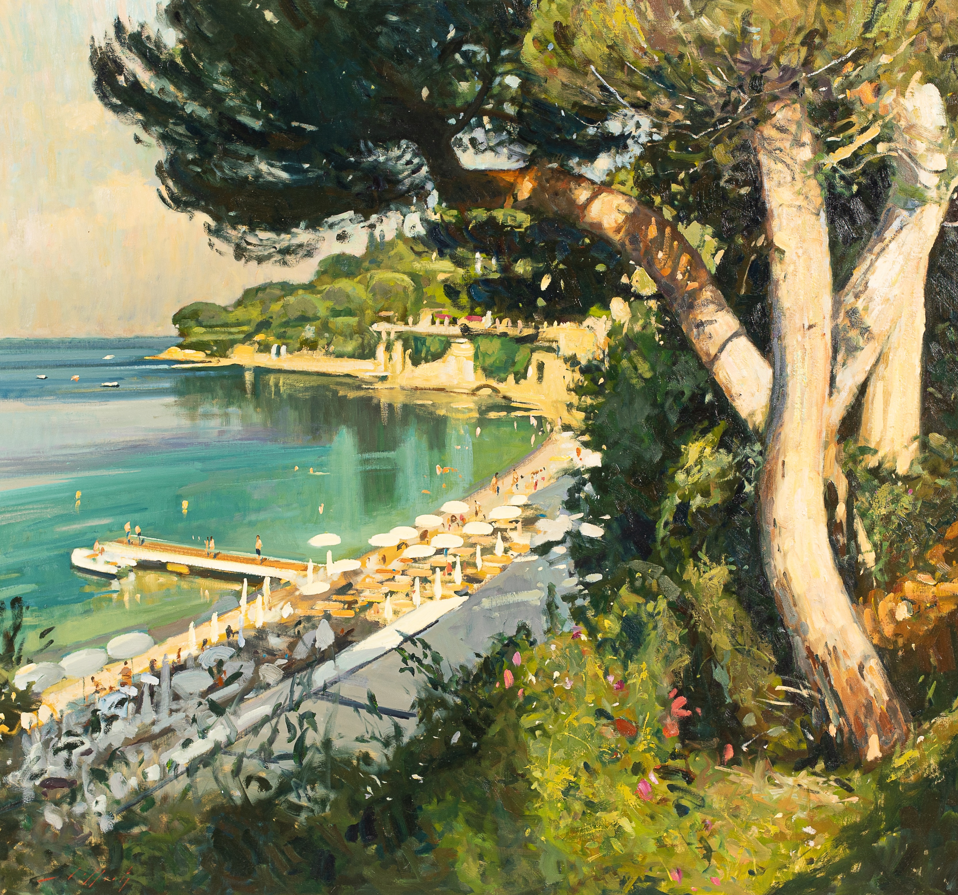 Paul Rafferty | Paloma Beach - View from Cap Ferrat | MutualArt