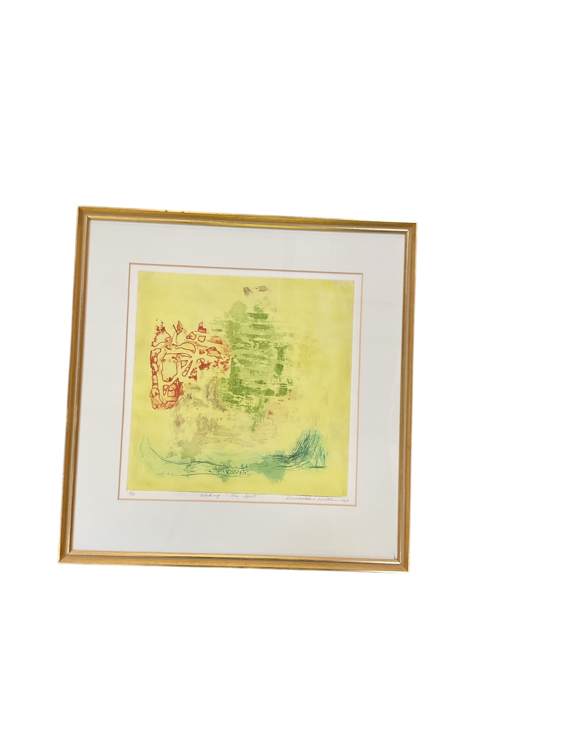 Artwork by Vivienne Kattan, Visions; The Spell; Transition; Entre Nous, Made of woodcut print; etching (2); print