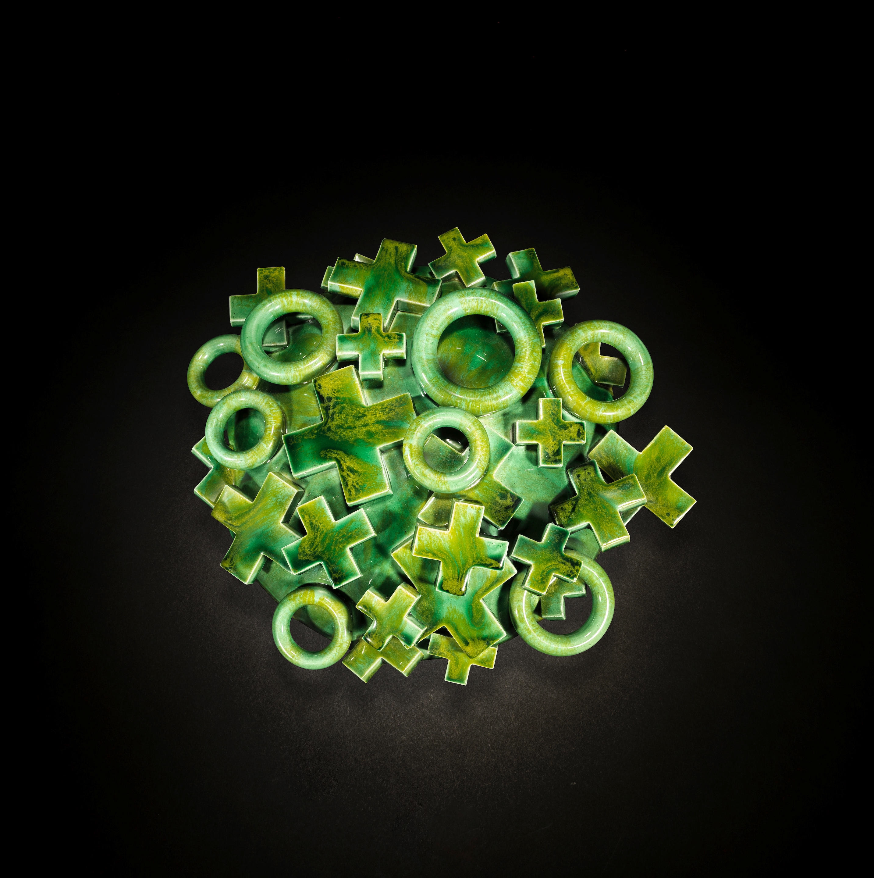 Artwork by Josh Aubrook, As It Rains' wall hanging , 2022, Made of wall hanging , 2022
earthenware, copper green glaze