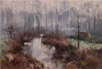 Kotten in Moorlandschaft - Ernest Betigny