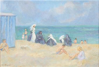 Figures on a beach - C. H. Bagnoli