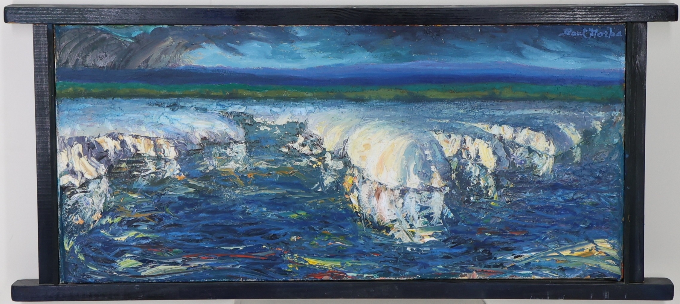 Artwork by Paul Gorka, Glacier landscape, Made of Oil on canvas