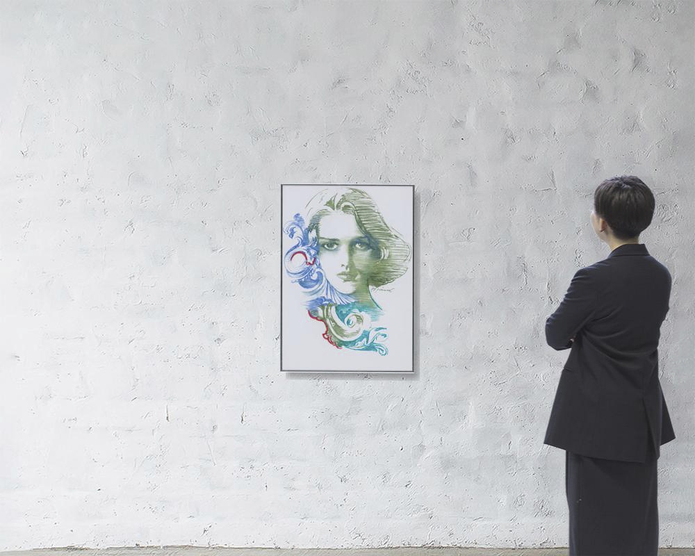 Artwork by Akira Uno, Work, Made of acrylic and pastel on thick paper, paper