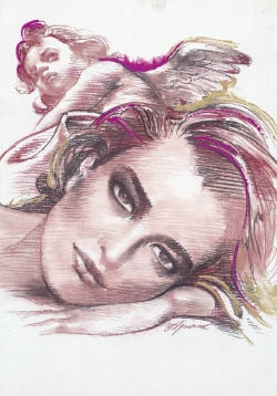 Artwork by Akira Uno, Work, Made of acrylic and pastel on thick paper, paper