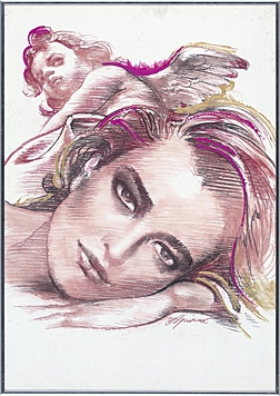 Artwork by Akira Uno, Work, Made of acrylic and pastel on thick paper, paper