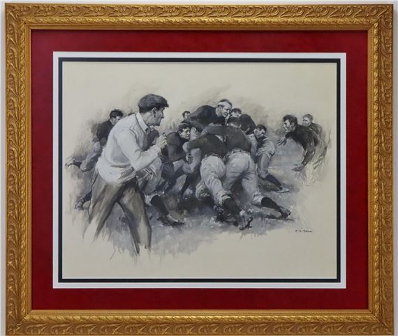 Frederick Coffay Yohn | Illustrative scene of an early football game ...