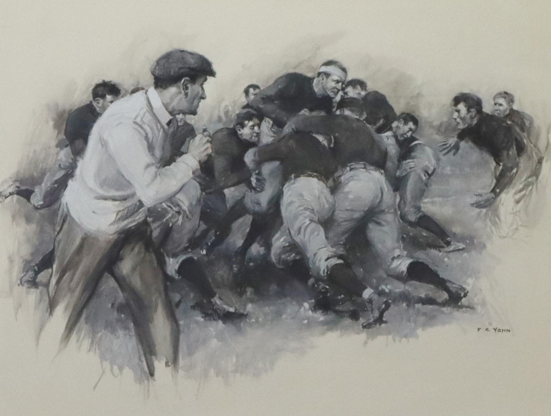 Frederick Coffay Yohn | Illustrative scene of an early football game ...
