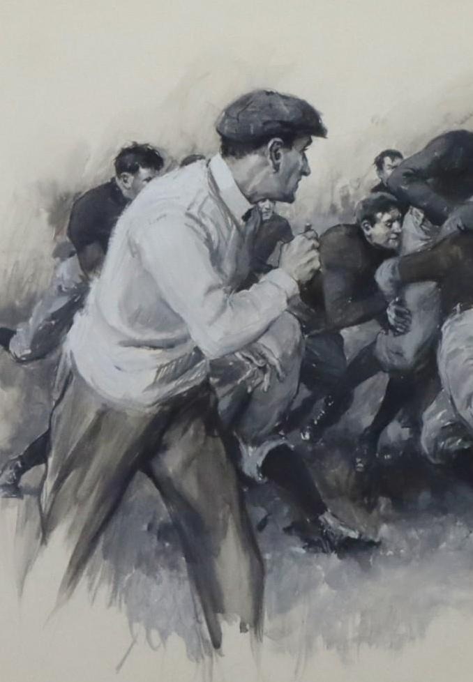 Frederick Coffay Yohn | Illustrative scene of an early football game ...