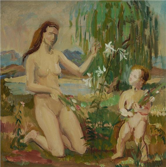 Spring (Study for the SS Westralia, Mural The Four Seasons by Douglas Robert Dundas, circa 1948