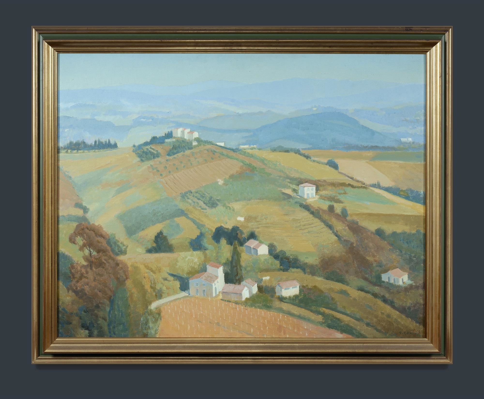 Artwork by Douglas Robert Dundas, Tuscan Panorama, Made of Oil on Canvas