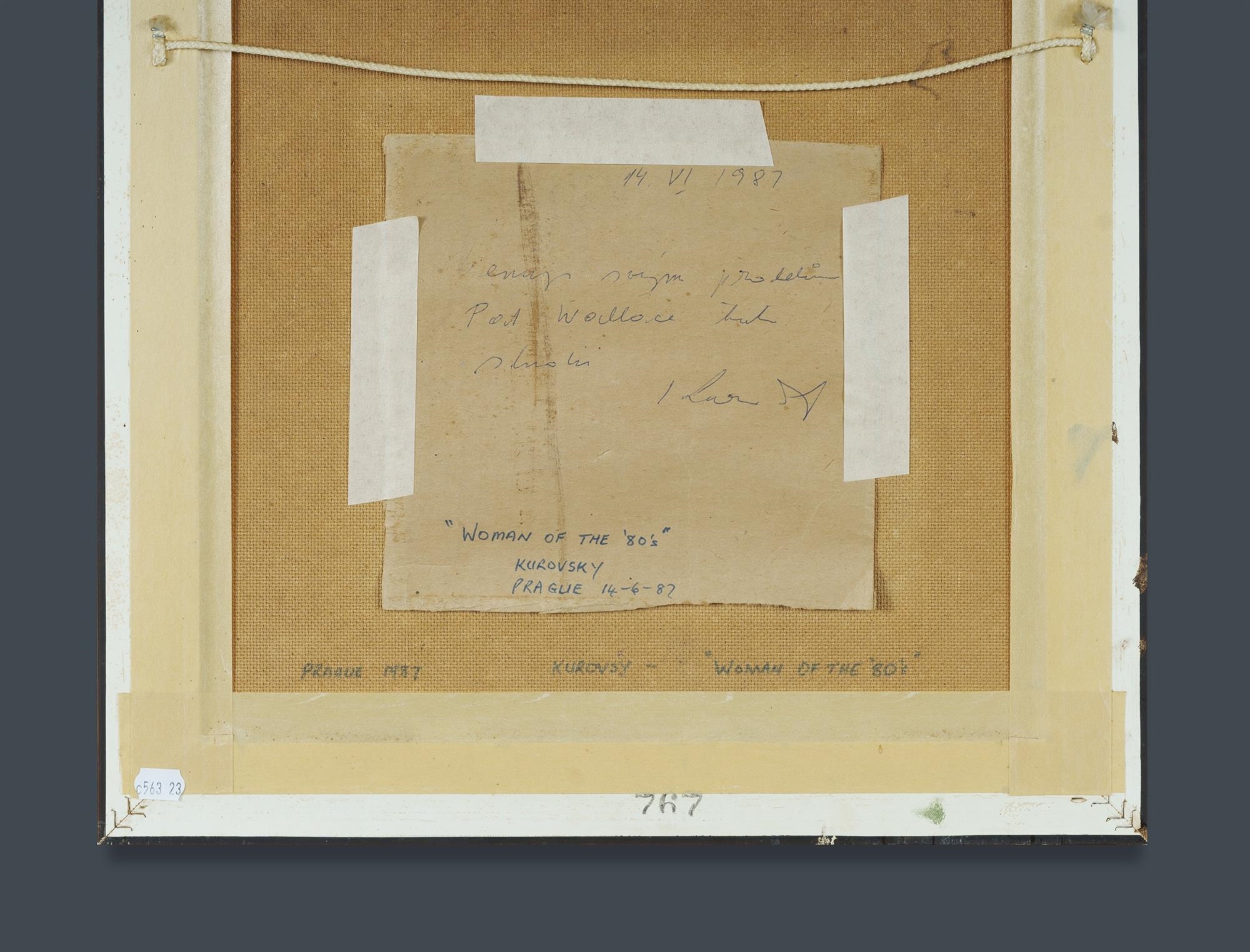 Artwork by Miloš Kurovský, Woman of the 80s, Made of Pastel