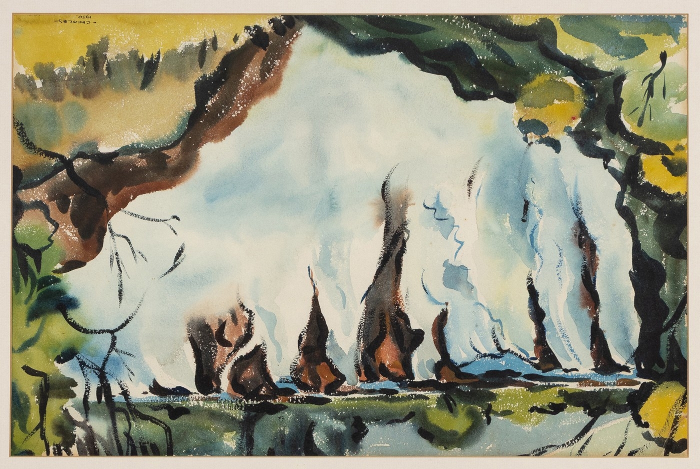 Artwork by Richard Cheales, WATERFALL, Made of watercolour on paper