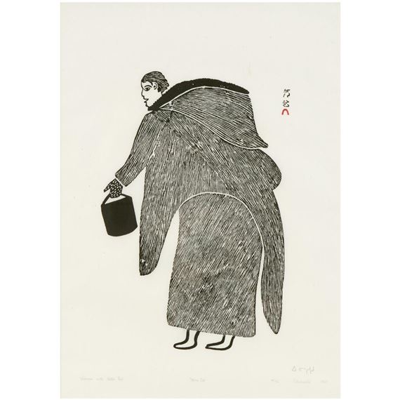 WOMAN WITH WATER PAIL by Eleeshushe Parr, 1965