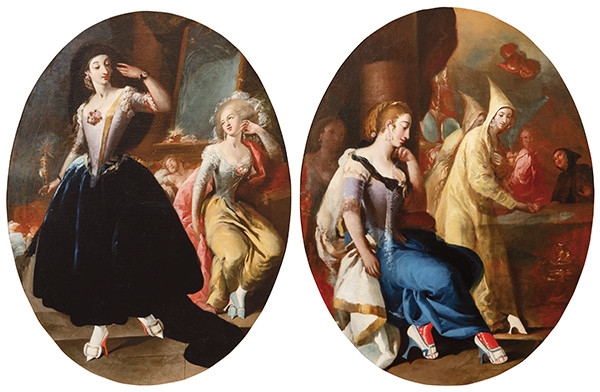 Artwork by José Camarón y Boronat, Parábola de la Vírgenes necias y prudentes, Made of Óleo sobre lienzo (dos)