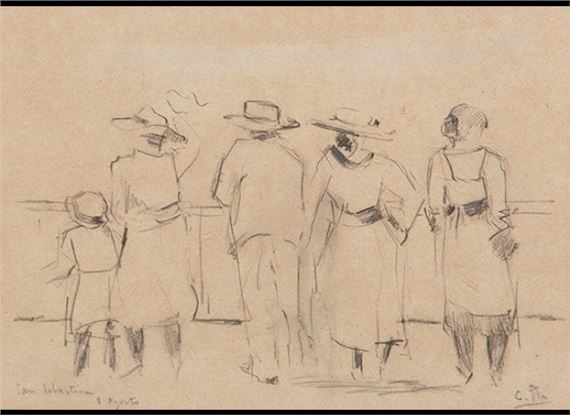 Mirando el mar by Cecilio Pla y Gallardo