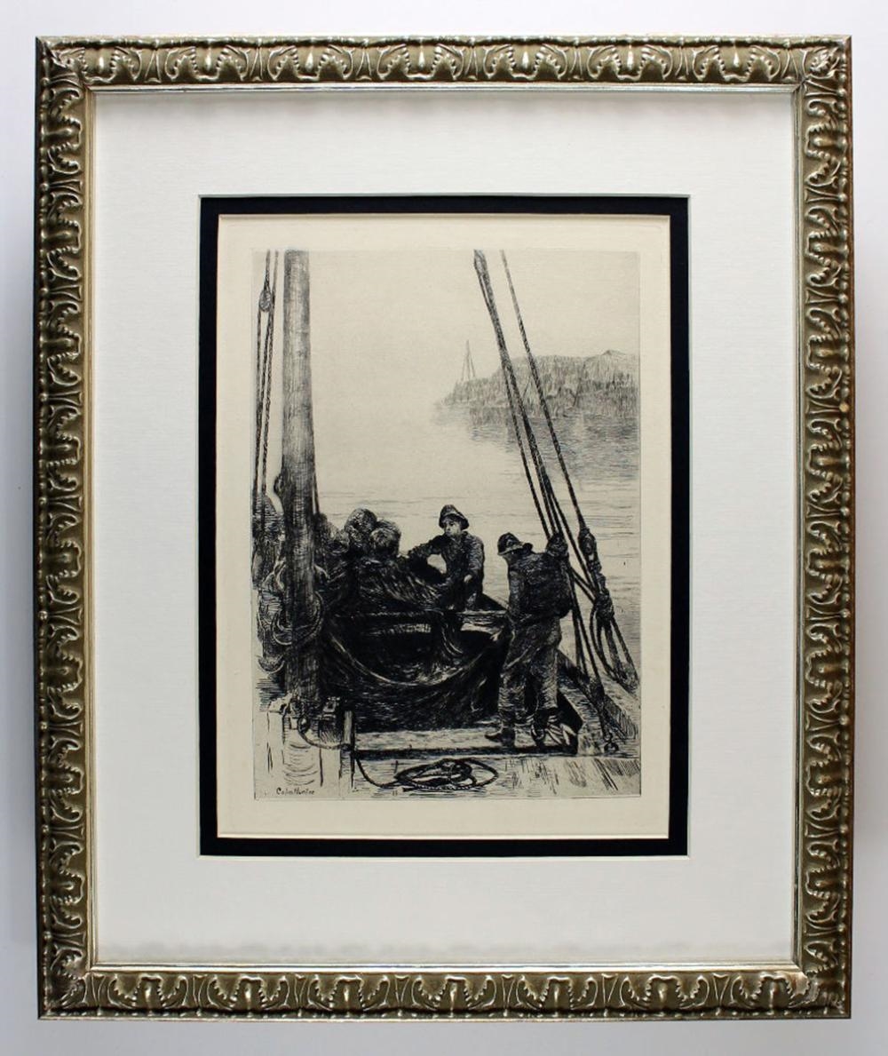 Colin Hunter | Colin Hunter Shaking the Nets etching signed | MutualArt