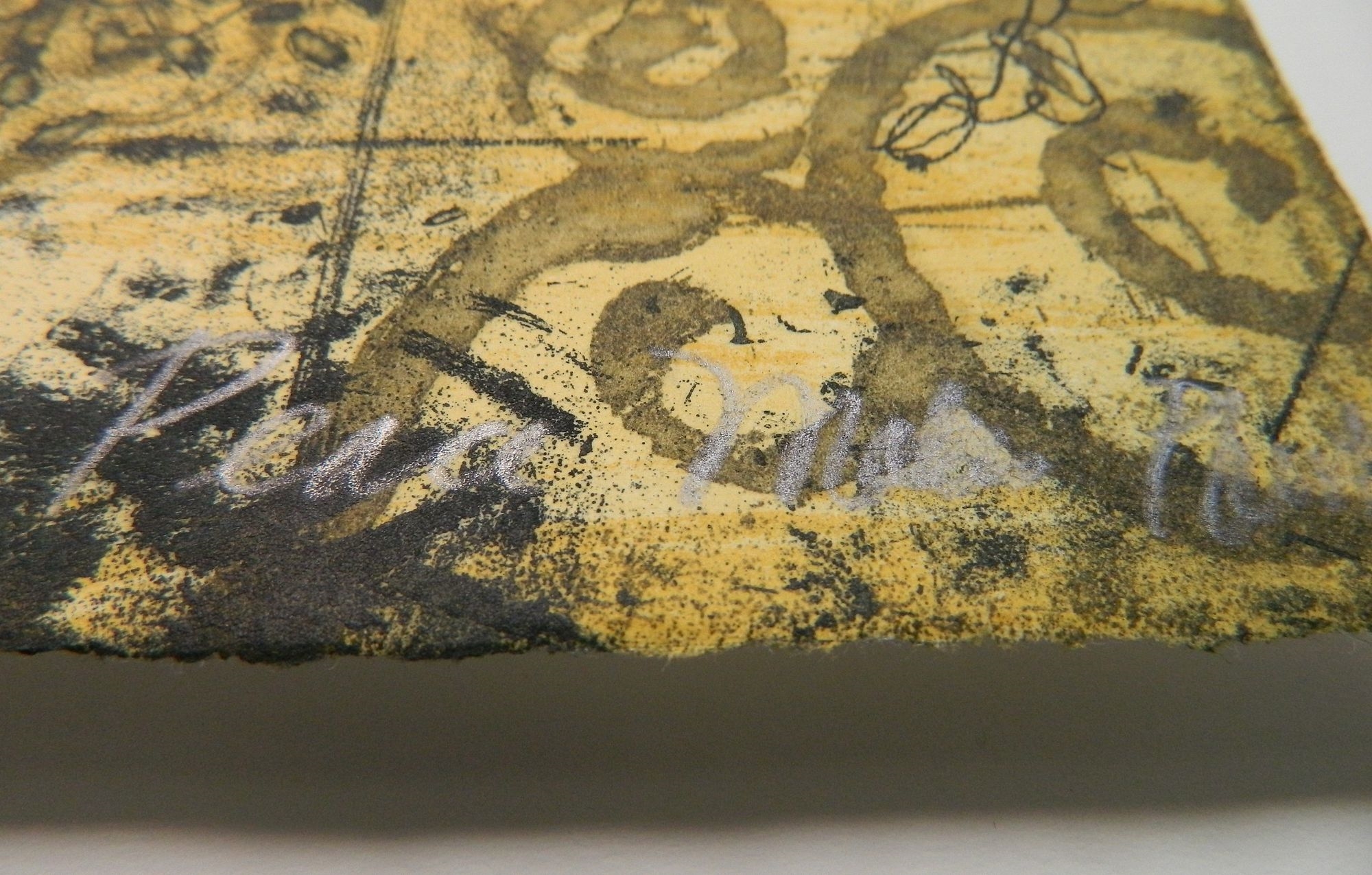 Artwork by Cheryl Warrick, etching, Made of drypoint in colors on chine colle