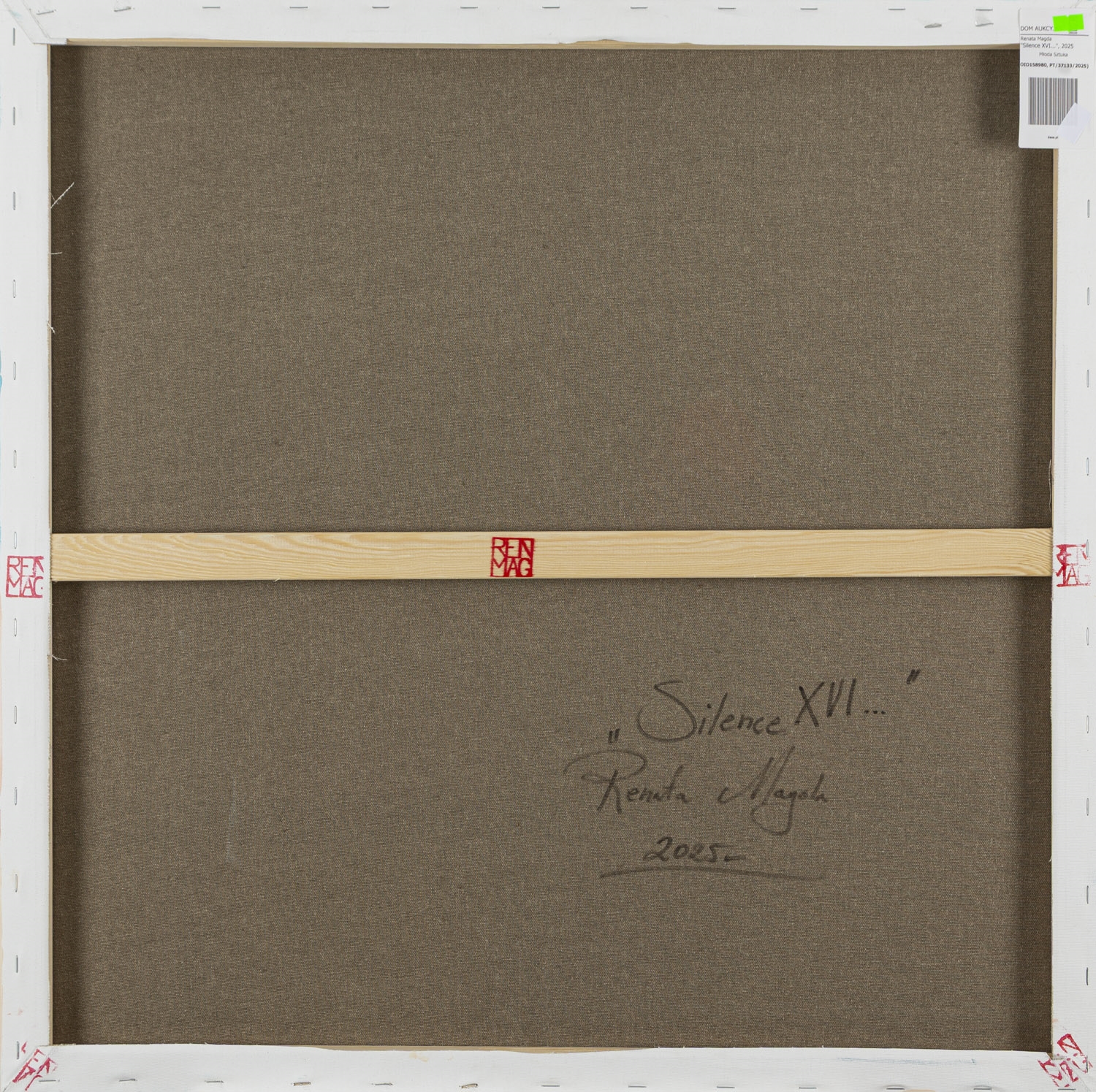 Artwork by Renata Magda, Silence XVI, Made of acrylic/canvas