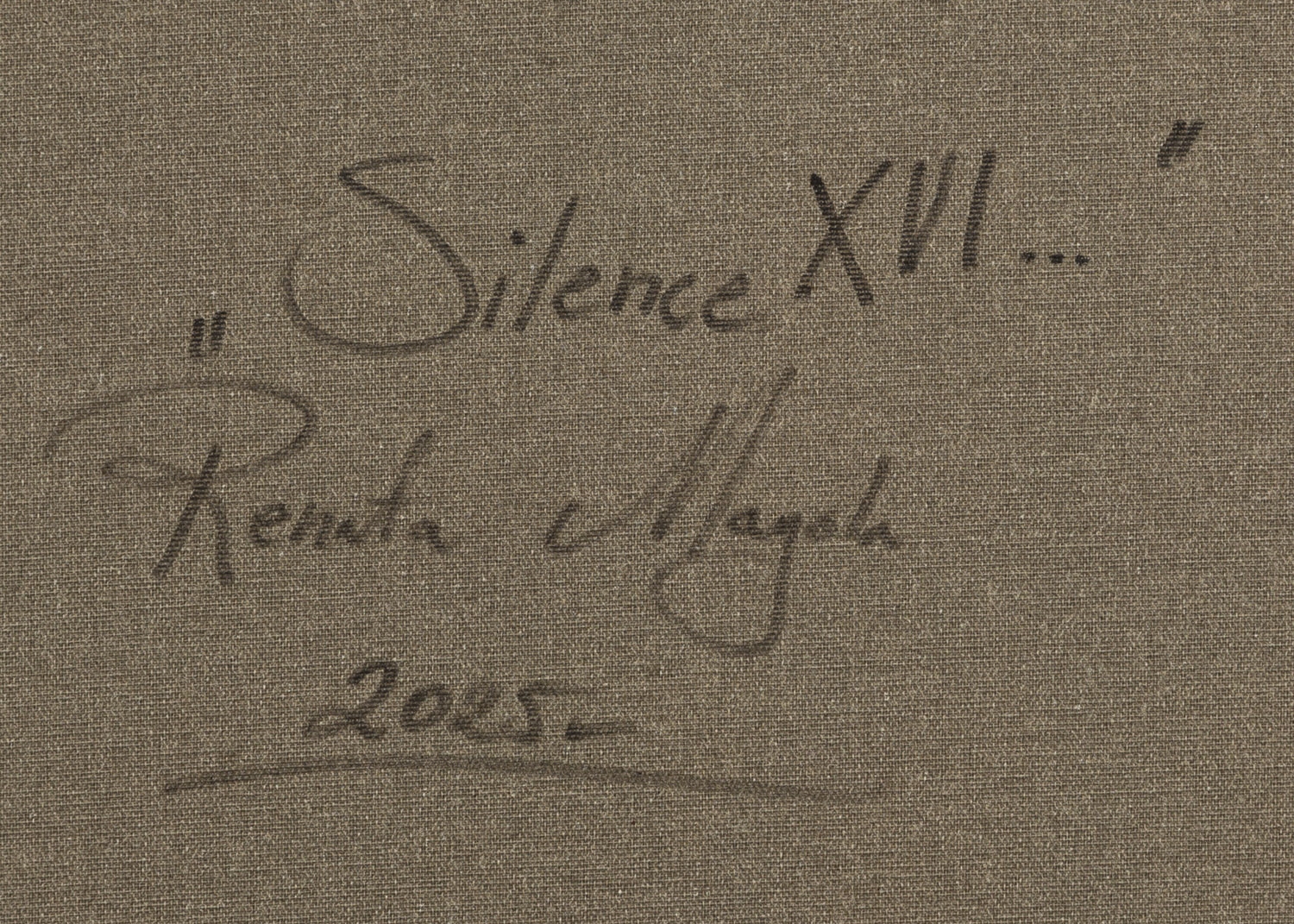Artwork by Renata Magda, Silence XVI, Made of acrylic/canvas