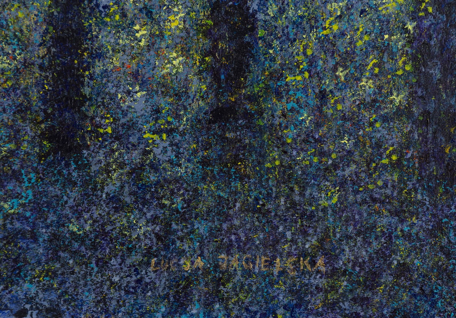 Artwork by Ryszarda Lucja Jagielska, Joy in the Light" from the "Field of Canola" series, Made of acrylic/canvas