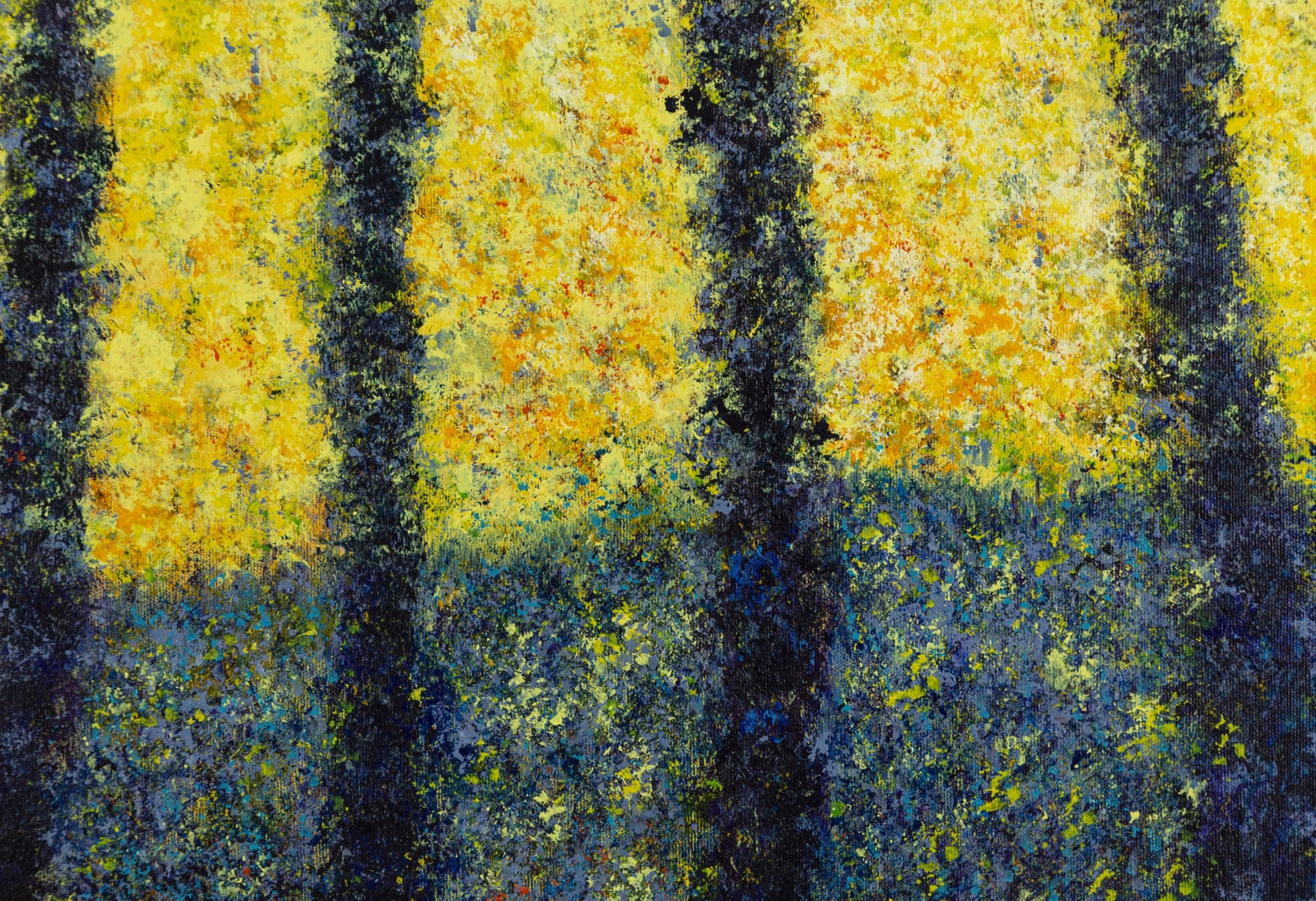 Artwork by Ryszarda Lucja Jagielska, Joy in the Light" from the "Field of Canola" series, Made of acrylic/canvas