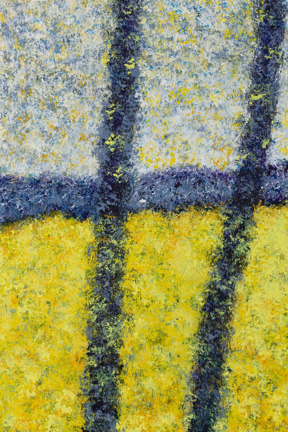 Artwork by Ryszarda Lucja Jagielska, Joy in the Light" from the "Field of Canola" series, Made of acrylic/canvas