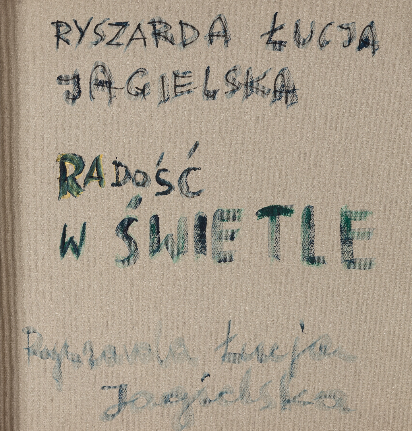 Artwork by Ryszarda Lucja Jagielska, Joy in the Light" from the "Field of Canola" series, Made of acrylic/canvas