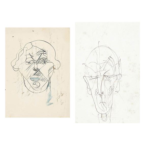 Female portrait; Study of an old man - Siegfried Charoux