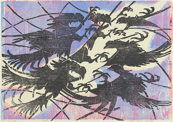Fighting birds by Martin (fra Oswald) Miletitsch, 2004